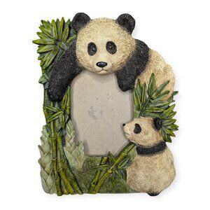 1999 Panda Figural Resin Picture Frame 3.5" x 5"